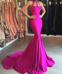 Custom made hight neck mermaid long prom dress, evening dress - RongMoon