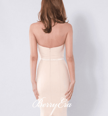 Spaghetti Long Mermaid Jersey Bridesmaid Dresses - RongMoon