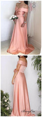 Off The Shoulder Bridesmaid Dresses, A-line Prom Dresses, Wedding Guest Dresses - RongMoon