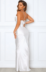 Spaghetti Long Shetah Elastic Satin Bridesmaid Dresses, Popular Bridesmaid Dresses, Long Bridesmaid Dresses, RC009 - RongMoon