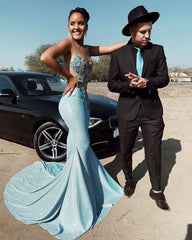 Sparkling Mermaid Juniors Sleeveless Beads Appliques Mint Prom Dress