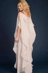 Plus Size Mother Of The Bride Dresses Sheath Ruffles Beaded Long Wedding Party Dresses Mother Dresses For Wedding - RongMoon