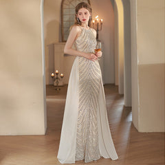 Halter Sequin Trumpet Mermaid Prom Dress