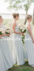 Simple Sweetheart A-line Chiffon Floor-length Long Bridesmaid Dresses.DB10775