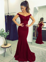 Elegant V-neck Long Mermaid Prom Dresses Lace Beaded Evening Gowns