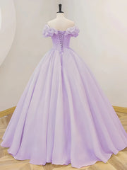 Lilac Ruffles A Line Beading Tulle Prom Dress