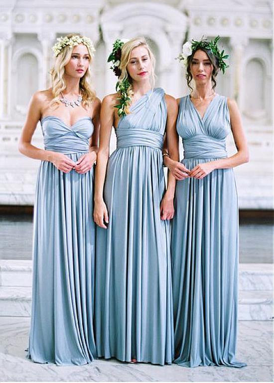Pretty Spandex Convertible Bridesmaid Dresses