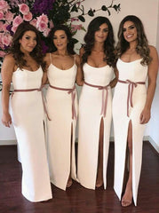 Ruched Pink Mermaid One Shoulder Chiffon Bridesmaid Dress