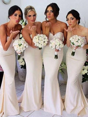 Mermaid Sweetheart Beading Satin Bridesmaid Dress