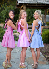 Fantastic Taffeta Bridesmaid Dresses With Bowknot