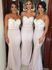 Princess Sleeveless Sweetheart Lace Satin Bridesmaid Dress