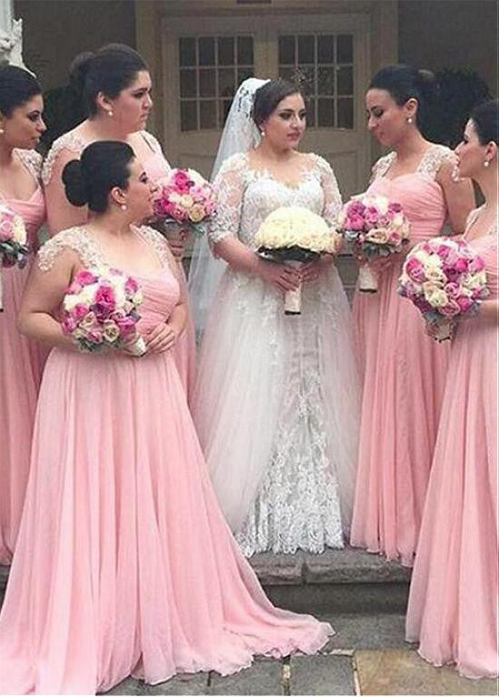 Chic Tulle & Silk-like Chiffon  Bridesmaid Dresses