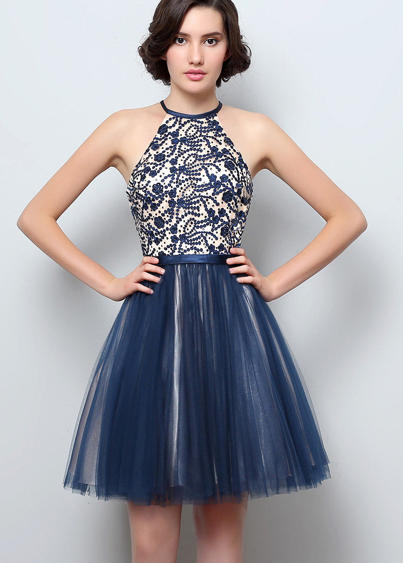 Backless Short Homecoming Dress
