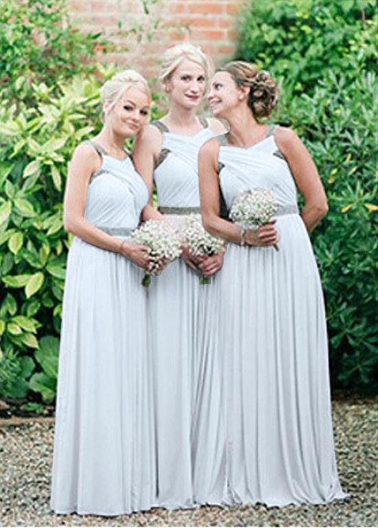 Unique Chiffon Bridesmaid Dresses With Beadings