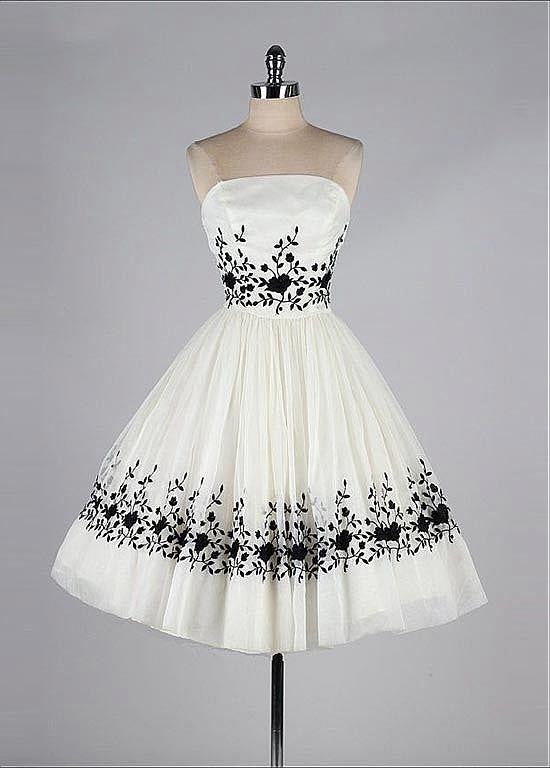 Black and White Homecoming Dress
