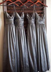 Taffeta Spaghetti Straps A-line Bridesmaid Dresses