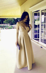 Spaghetti Straps Sweetheart Long Satin Floor Length Bridesmaid Dresses