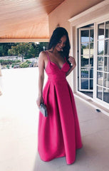 Spaghetti Straps Sweetheart Long Satin Floor Length Bridesmaid Dresses