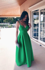 Spaghetti Straps Sweetheart Long Satin Floor Length Bridesmaid Dresses