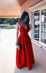 Spaghetti Straps Sweetheart Long Satin Floor Length Bridesmaid Dresses