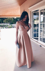 Spaghetti Straps Sweetheart Long Satin Floor Length Bridesmaid Dresses