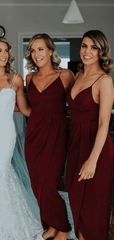 V-neck Popular Bridesmaid Dresses, Simple 2020 Bridesmaid Dresses - RongMoon