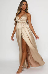 Straps Open Back Bridesmaid Dresses, V-neck Simple Bridal Party Dresses, A-line Bridesmaid Dresses - RongMoon