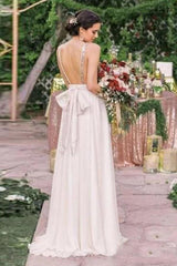 V-neck Sequnins Long Bridesmaid Dresses, Fashion Wedding Bridesmaid Dresses, Bridal Party Dresses - RongMoon