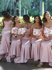 Strapless Popular Wedding Guest Dresses, Mermaid Bridal Bridesmaid Dresses, Long Prom Dresses - RongMoon