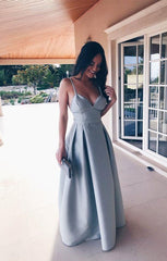 Spaghetti Straps Sweetheart Long Satin Floor Length Bridesmaid Dresses
