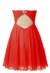 Pink Sweetheart Beaded Homecoming Dresse