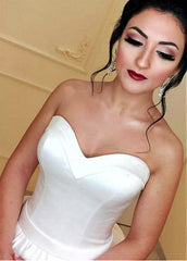 Satin Sweetheart Ball Gown Wedding Dress With Belt