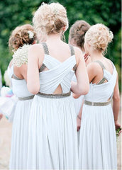 Unique Chiffon Bridesmaid Dresses With Beadings