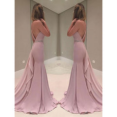 Trumpet/Mermaid Champagne One-Shoulder Ruffles Chiffon Prom Dress