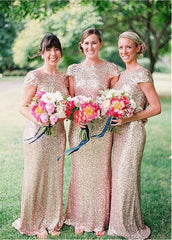 Gorgeous Sequins Sheath Bridesmaid Dress