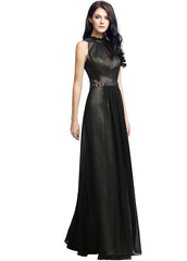 Keyhole A-line Evening Dress