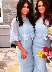 Marvelous Chiffon Jewel Mermaid Bridesmaid Dresses
