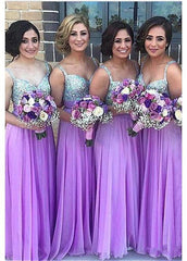 Fabulous Silk-like Bridesmaid Dresses With Beadings