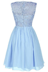Lace Bridesmaid Formal Short Homecoming Dress