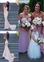Elegant Stretch Charmeuse Mermaid Bridesmaid Dresses