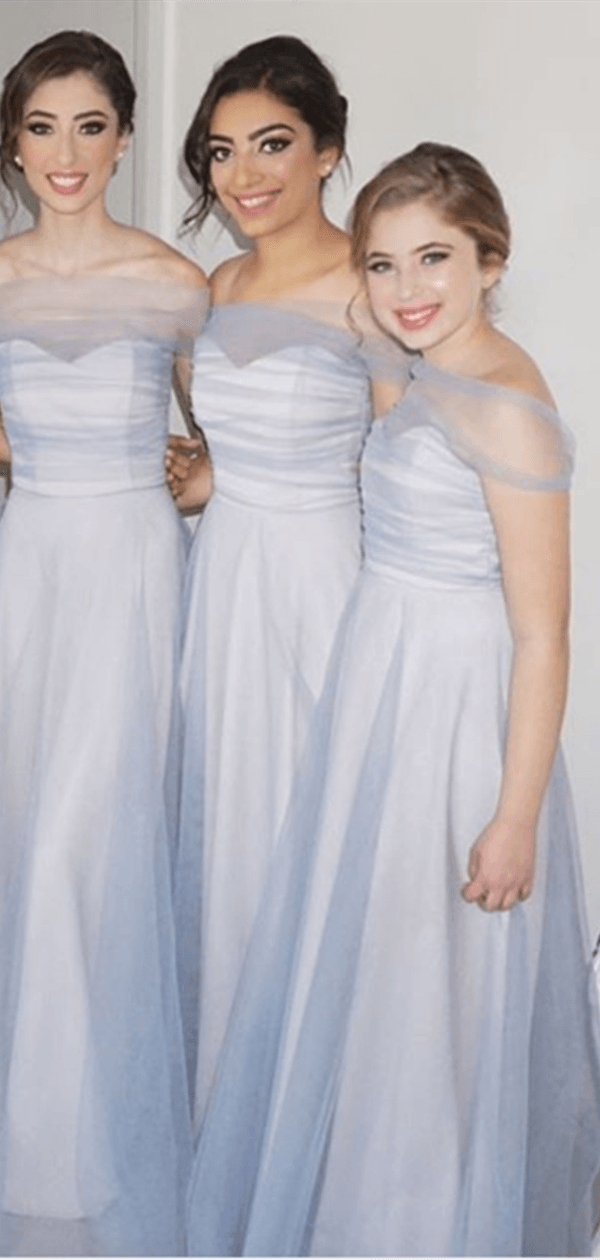 Off Shoulder Fancy Bridesmaid Dresses, Modest 2020 Long Bridesmaid Dresses - RongMoon