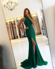 Royal Blue Long Mermaid Evening Dresses Backless Prom Gowns