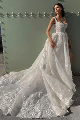 Sweetheart Appliques Tulle Appliques Wedding Dress