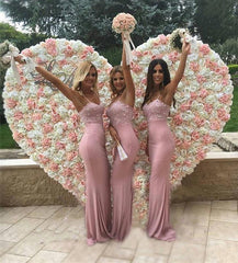 Stylish Lace Flowers Appliques Sweetheart Mermaid Bridesmaid Dresses