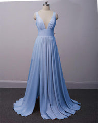 High Street Chiffon Beach Wedding Dresses Plunge Neck