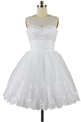 Ball Gown Homecoming White Wedding Party Dress