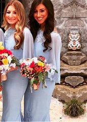 Marvelous Chiffon Jewel Mermaid Bridesmaid Dresses