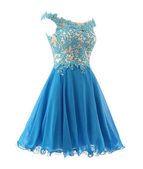 Blue Homecoming Party Dress