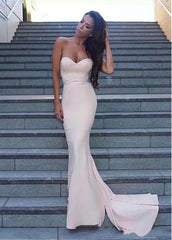Elegant Stretch Charmeuse Mermaid Bridesmaid Dresses