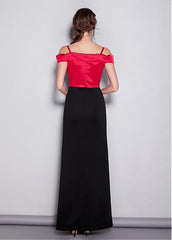 Spaghetti Straps Neckline Sheath/Column Prom Dress